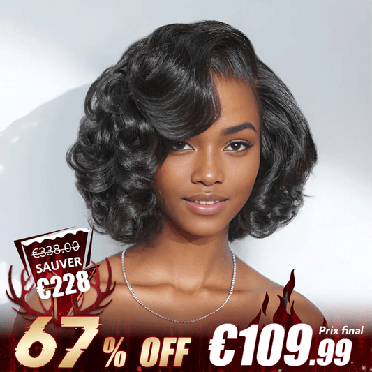 13x4 Glueless Classique Couche Bob Perruque Sans Colle Loose Wave 250% Densité