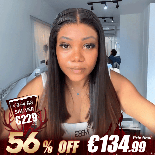 9x6 Glueless Mèches Brun Couleur Perruque Sans Colle Cheveux Humains Lisse