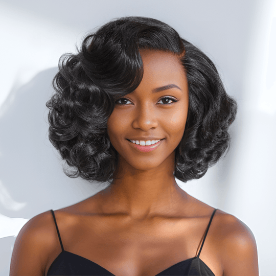 13x4 Glueless Classique Couche Bob Perruque Sans Colle Loose Wave 250% Densité