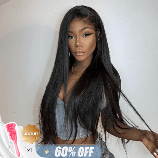 7X5 Glueless Wig Upgraded Bleached Knots Wear Go Human Hair Straight