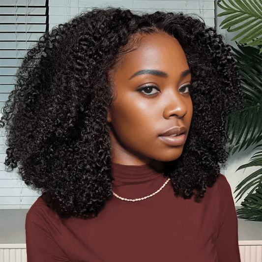 Les Plus Chauds 9x6 13x4 Glueless Bob Kinky Curly Perruque Sans Colle