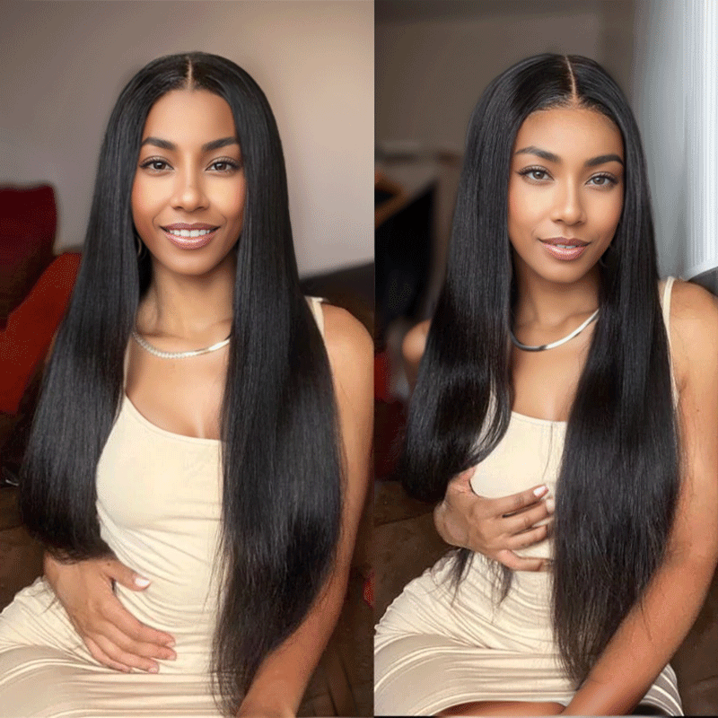 7X5 Glueless Wig Upgraded Bleached Knots Wear Go Human Hair Straight