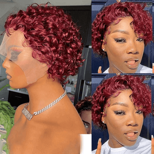 Curly Court Perruque 13x1 Lace 100% Cheveux Humains