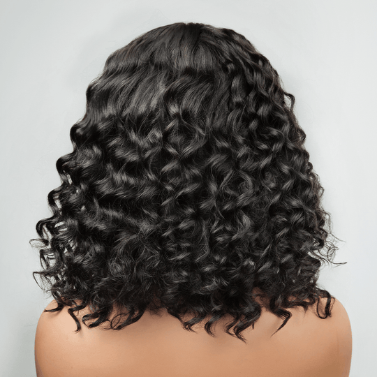 9x6 Glueless Volumineux Bob Nœuds Pré-blanchis Perruque Sans Colle Deep Wave