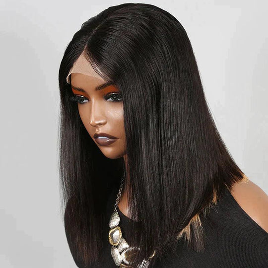 4x4 Coloré Lace Closure Straight Bob Perruque Humain Cheveux - SHINE HAIR