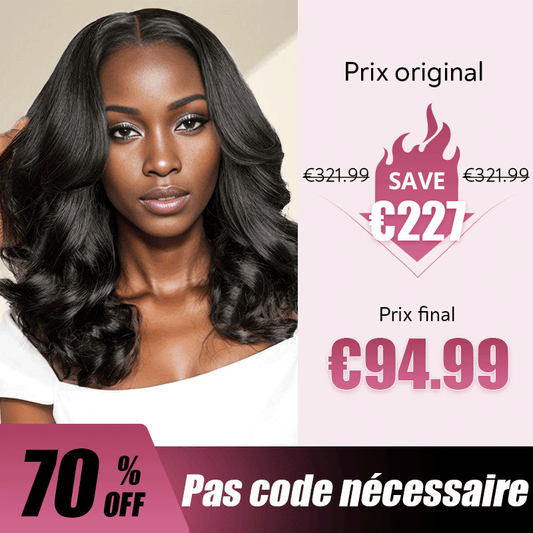 🔥𝟕𝟎% 𝐎𝐅𝐅 4x4 Dentelle Bob Perruque Lace Wear Go Cheveux Humains Body Wave