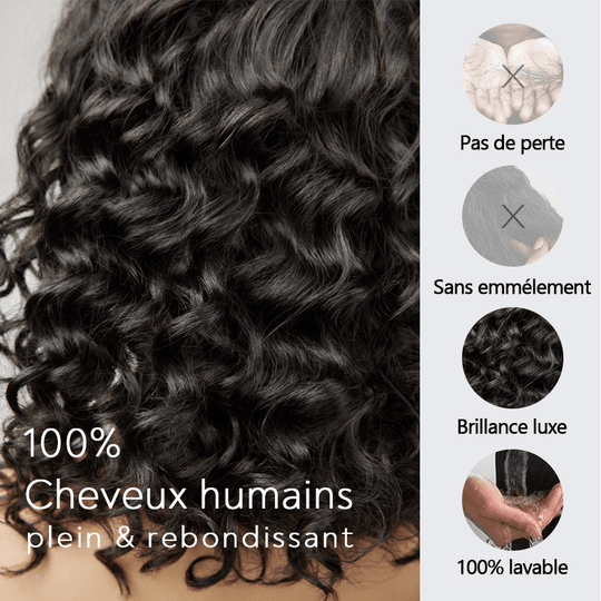 9x6 Glueless Volumineux Bob Nœuds Pré-blanchis Perruque Sans Colle Deep Wave