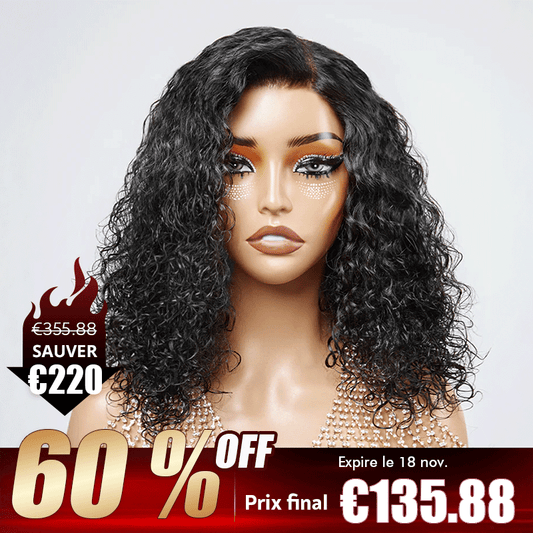 5x5 Dentelle Couleur Naturelle/Highlight Bob Perruque Eau Bouclée Cheveux Humains