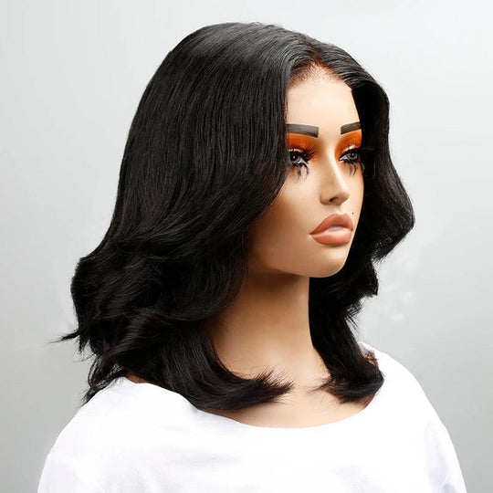 7x5 13x4 Conception Styliste Glueless Bob Perruque Sans Colle Ondulé - SHINE HAIR