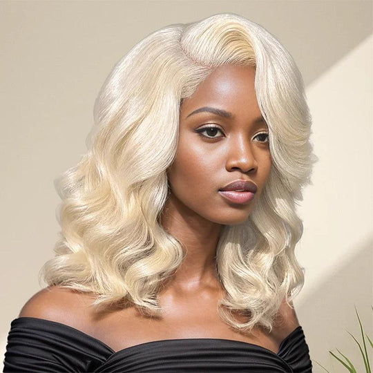 7x5 13x4 Coupe Superposée Glueless Bob Perruque Sans Colle Blonde 613 Perruque Courte - SHINE HAIR