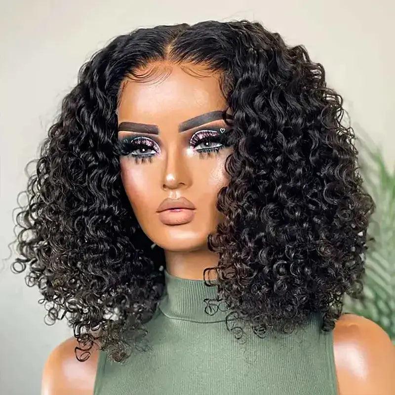 7x5 5X5 Glueless Bob Wig Glueless Wear Go Curly Human Hair