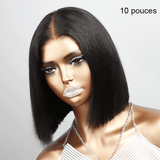 7x5 13x4 Glueless Bob Perruque Sans Colle Wear Go Cheveux Humains Lisse - SHINE HAIR