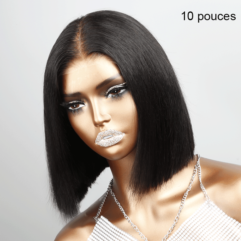 7x5 13x4 Glueless Bob Perruque Sans Colle Wear Go Cheveux Humains Lisse - SHINE HAIR