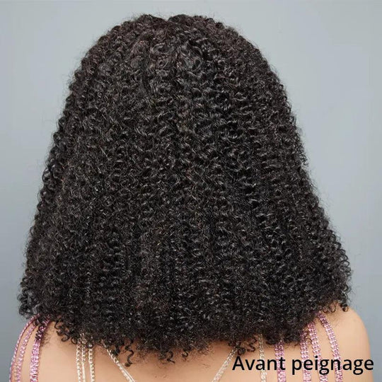 7x5 13x4 Glueless Rebondissant Bob Kinky Curly Perruque Sans Colle 3s Wear Go - SHINE HAIR