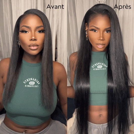 2 𝑭𝑶𝑹 €144🔥Extensions 18"-22" Lisse Cheveux À Clips Morceaux 125g 9pcs