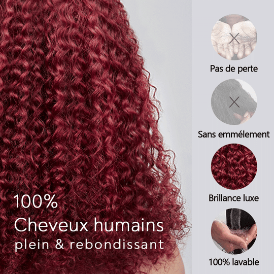 13x4 Glueless Rebondissement Couleur 99J Bob Perruque Sans Colle Kinky Curly