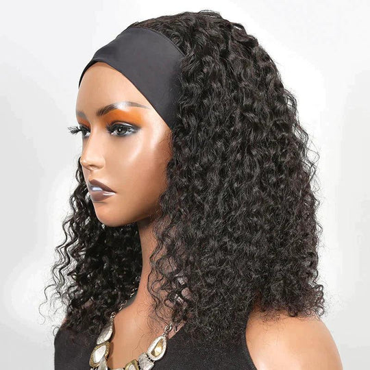 Bandeau Perruque Cheveux Humains Brésiliens Bouclé 200% Densité - SHINE HAIR