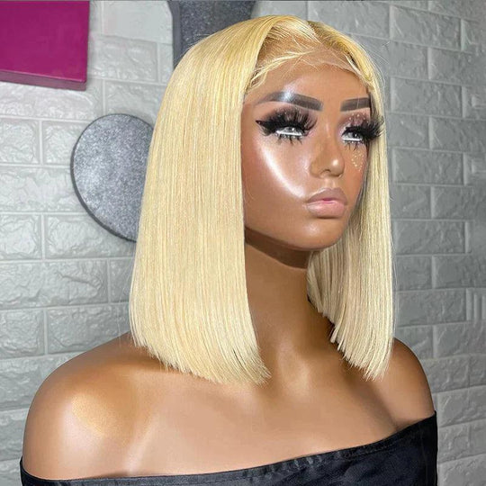 Bob Perruque blonde 13x4 lace frontal cheveux humains 200% densité - SHINE HAIR