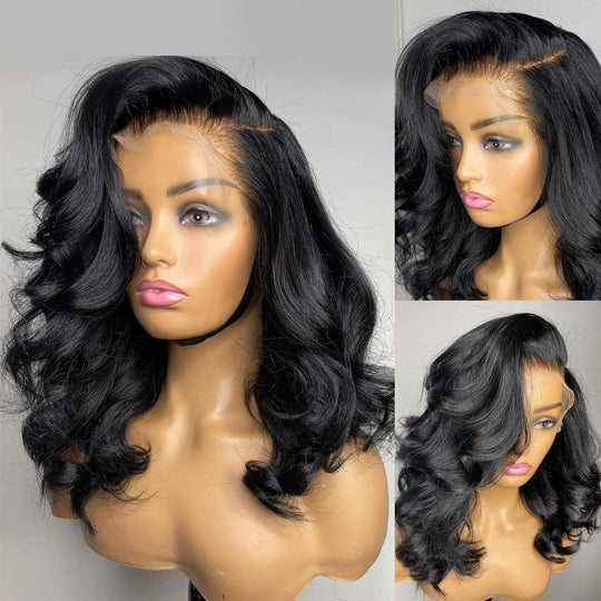 Body wave Bob Perruque Lace Frontale humain cheveux 200% Densité - SHINE HAIR