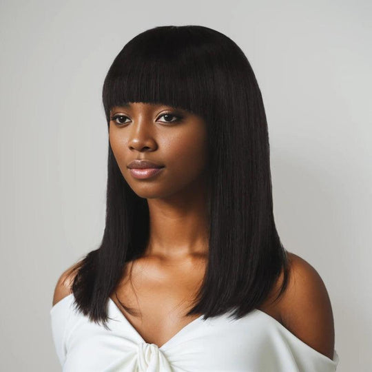 Classique Glueless Bob Lisse Perruque Sans Colle Wear Go Cheveux Humains - SHINE HAIR