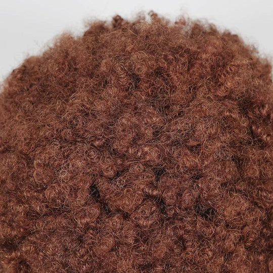 Court Marron Bandeau Perruque Cheveux Humains Brésiliens Bouclé 200% Densité - SHINE HAIR