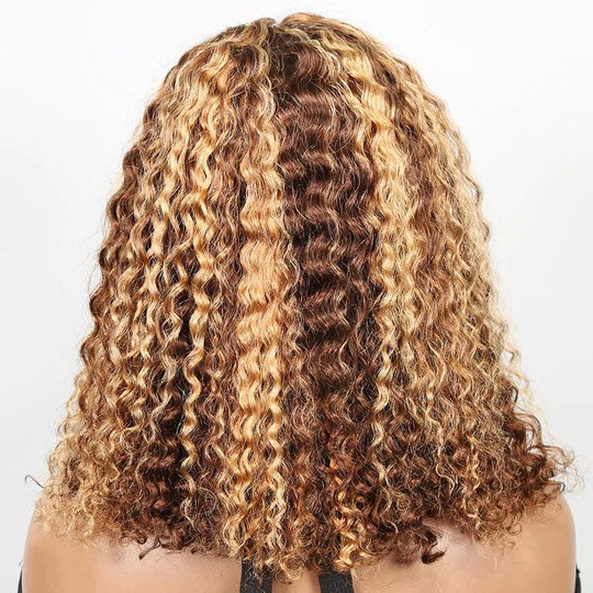 Ombré Bandeau Perruque Cheveux Humains Bouclé 200% Densité - SHINE HAIR