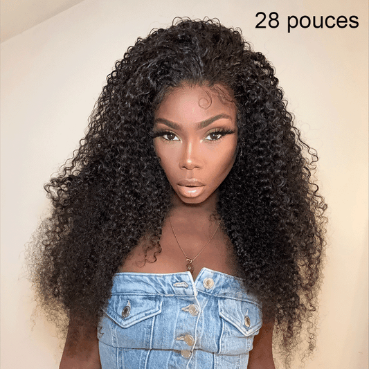 Rebondissement 7x5 13x4 Glueless Wear & Go Kinky Curly Perruque Sans Colle 250%Densité - SHINE HAIR