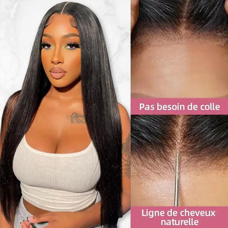 Un Acheté Un Gratuit 7X5 Glueless Droit Perruque(Perruque Bob gratuite 12'') - SHINE HAIR